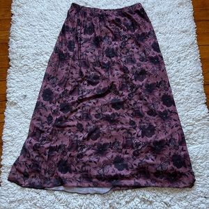 Lilac Floral Midi Skirt